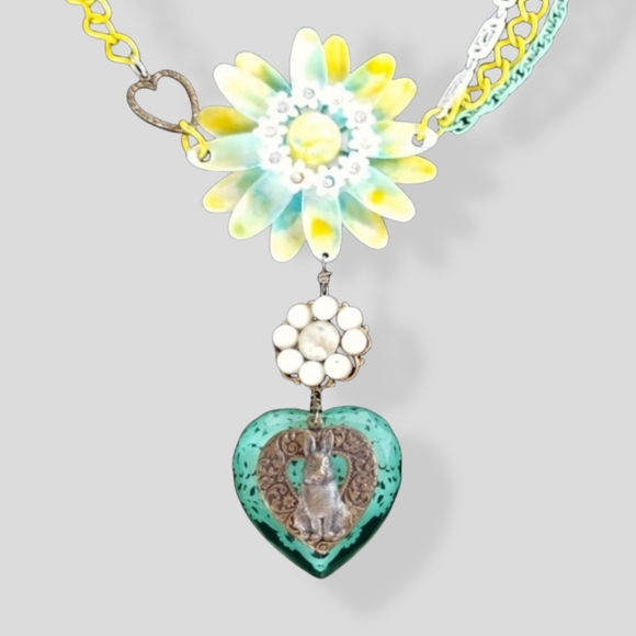 Repurposed Assemblage Vintage Necklace - Picture 3 of 10